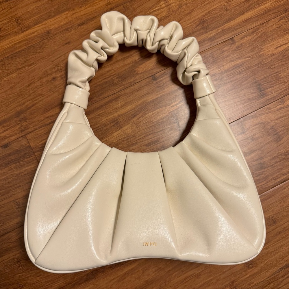 JW PEI Gabbi ruched hobo bag (ivory)